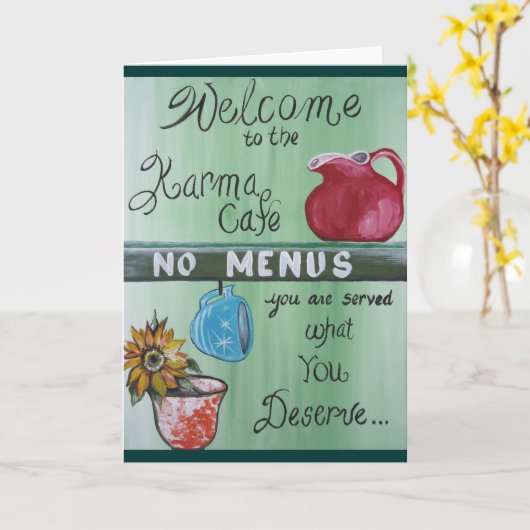 Karma Cafe Kaart (Gele Bloem)