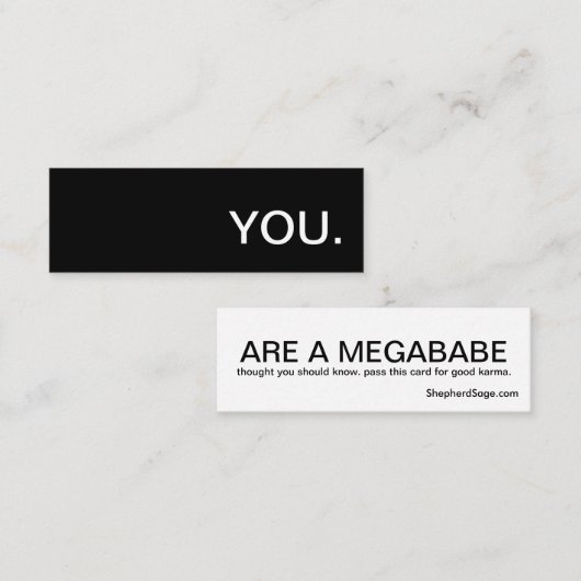 Karma Cards Mini Visitekaartje (Voorkant / Achterkant)