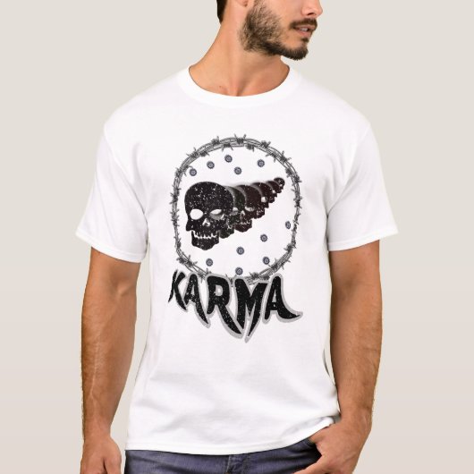 KARMA Death Metal Skull T-Shirt  (Voorkant)