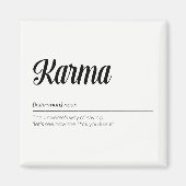 Karma Definition Funny Magneet (Voorkant)