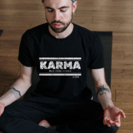 Karma Definition : Vintage Distressed Mindfulness Tri-Blend Shirt