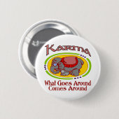 Karma Elephant Ronde Button 5,7 Cm (Voorkant /achterkant)