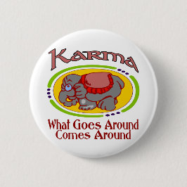 Karma Elephant Ronde Button 5,7 Cm