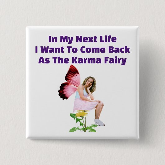 Karma Fairy Square Button (Voorkant)