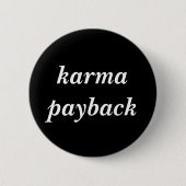 karma geld ronde button 5,7 cm (Voorkant)