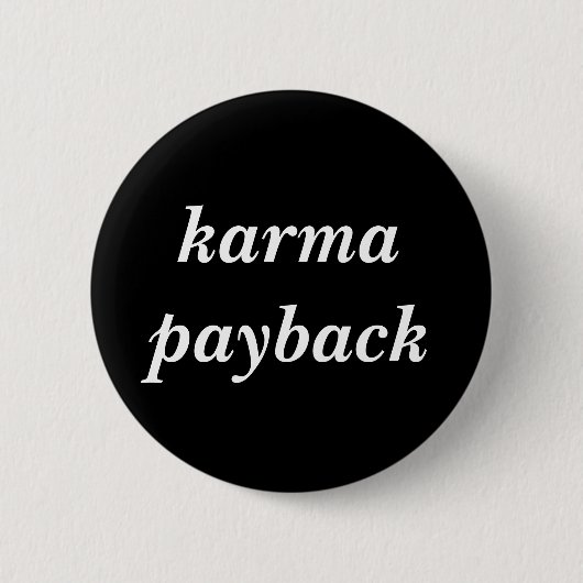 karma geld ronde button 5,7 cm (Voorkant)