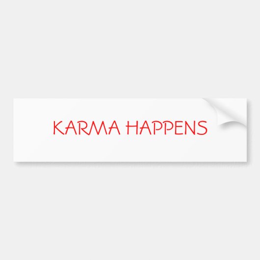 KARMA HAPPENS BUMPERSTICKER (Voorkant)