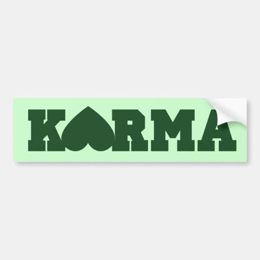 Karma Heart Bumpersticker (Voorkant)