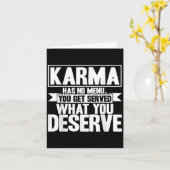 Karma heeft geen menu-Inspirerend Gezegde Kaart (Gele Bloem)