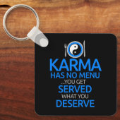 Karma heeft geen menu.. Yin Yang Graphic Classic Sleutelhanger (Voorkant)