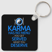 Karma heeft geen menu.. Yin Yang Graphic Classic Sleutelhanger (Achterkant)