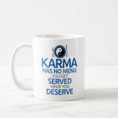 Karma heeft geen menu.. Yin Yang Graphic Koffiemok (Links)