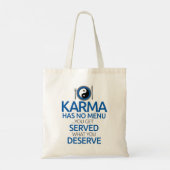 Karma heeft geen menu.. Yin Yang Graphic Tote Bag (Achterkant)