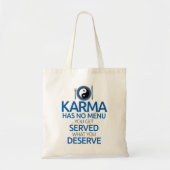 Karma heeft geen menu.. Yin Yang Graphic Tote Bag (Voorkant)