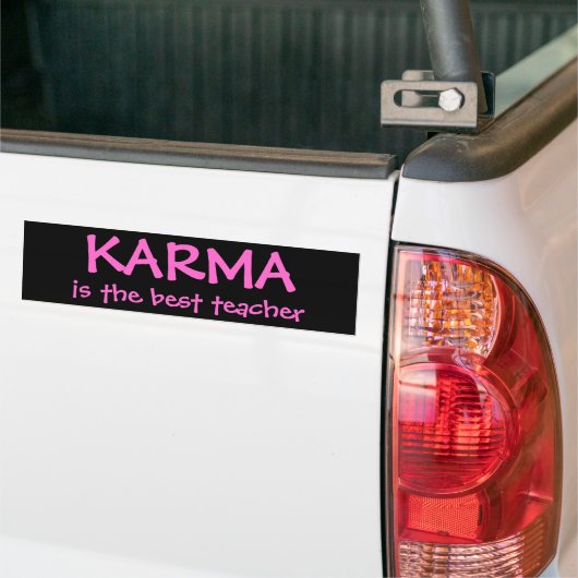 KARMA is de beste leraar Bumpersticker (Op Truck)