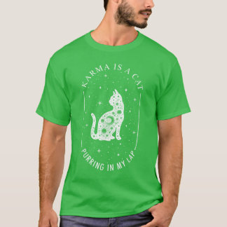 karma is een kat cadeau familie t-shirt