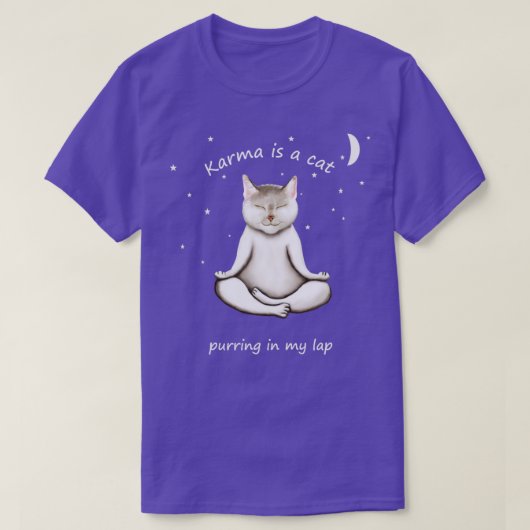KARMA IS EEN KAT DIE IN MIJN LAP SPINT T-SHIRT (Design voorkant)