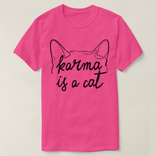 Karma is een kat t-shirt (Design voorkant)