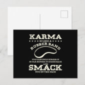 Karma is een soort rubberen band briefkaart (Voorkant / Achterkant)