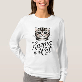 Karma is een T-shirt met lange mouwen voor vrouwen