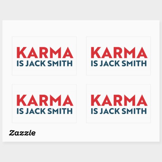 Karma is Jack Smith Rechthoekige Sticker (Vel)