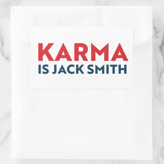 Karma is Jack Smith Rechthoekige Sticker (Tas)