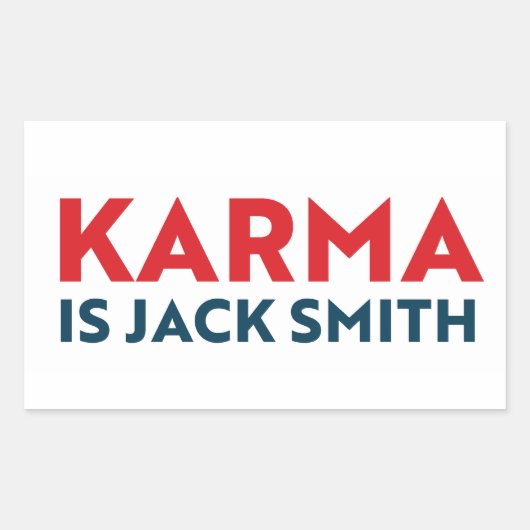 Karma is Jack Smith Rechthoekige Sticker (Voorkant)