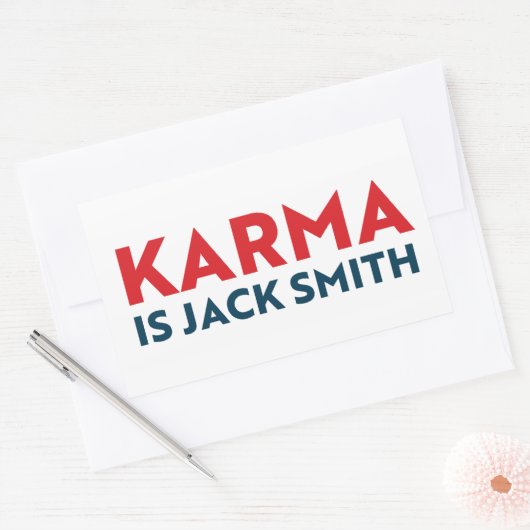 Karma is Jack Smith Rechthoekige Sticker (Envelop)