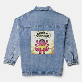 Karma is mijn beste coach denim jacket