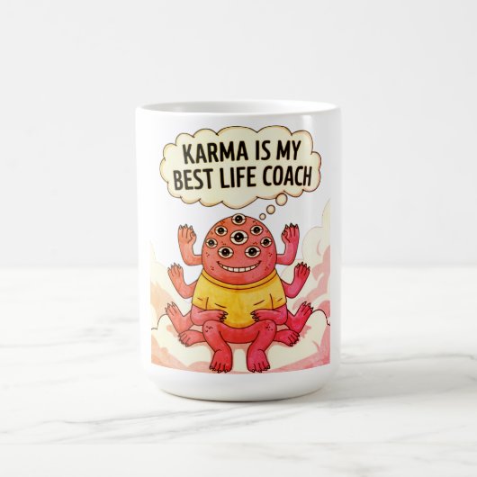 Karma is mijn beste coach koffiemok (Center)