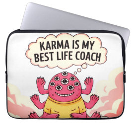 Karma is mijn beste coach laptop sleeve