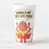 Karma is mijn beste coach latte mok (Voorkant)