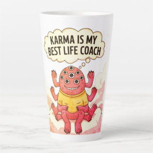 Karma is mijn beste coach latte mok