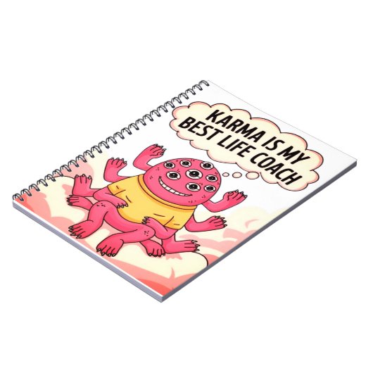 Karma is mijn beste coach notitieboek (Linkerzijde)