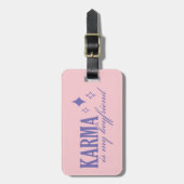 Karma is Mijn Vriendje Bagagelabel (Voorkant verticaal)