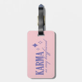 Karma is Mijn Vriendje Bagagelabel (Achterkant verticaal)