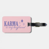 Karma is Mijn Vriendje Bagagelabel (Achterkant horizontaal)