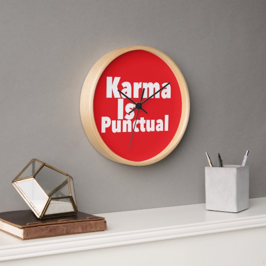 Karma is punctuele gedrukte nieuwigheid: Gezegde, (Kantoor)