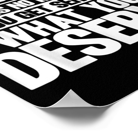 Karma Karma Heeft Geen Menu Inspirerend Gezegde  Poster (Hoek)