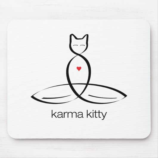 Karma Kat - Regelmatige stijltekst. Muismat (Voorkant)