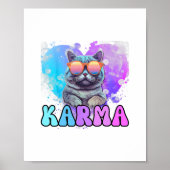 Karma kattenliefhebber Karma is mijn vriend wrede  Poster (Voorkant)