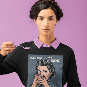 KARMA & KOFFIE RETRO VROUW GRAPPIG T-SHIRT