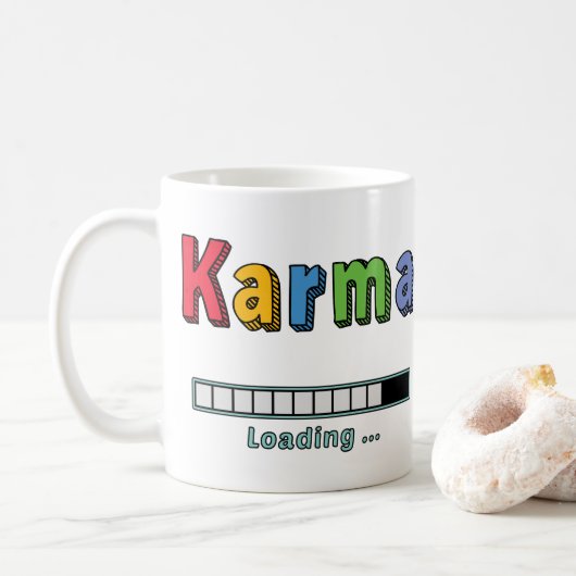 Karma laden... koffiemok (Met donut)