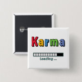 Karma laden... vierkante button 5,1 cm (Voorkant /achterkant)