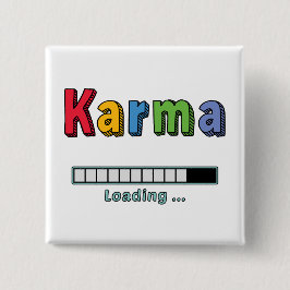Karma laden... vierkante button 5,1 cm