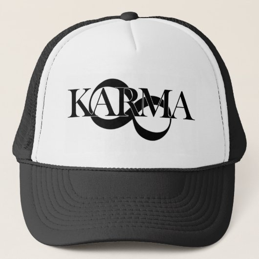 Karma met oneindig symbool trucker pet (Voorkant)