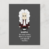 Karma & Newton's derde wet (donkere achtergrond) P Briefkaart (Voorkant)