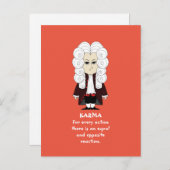 Karma & Newton's derde wet (donkere achtergrond) P Briefkaart (Voorkant / Achterkant)