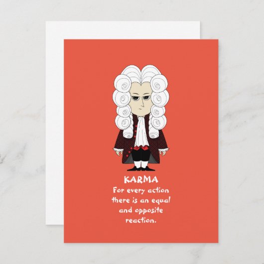 Karma & Newton's derde wet (donkere achtergrond) P Briefkaart (Voorkant / Achterkant)