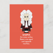 Karma & Newton's derde wet (donkere achtergrond) P Briefkaart (Voorkant)